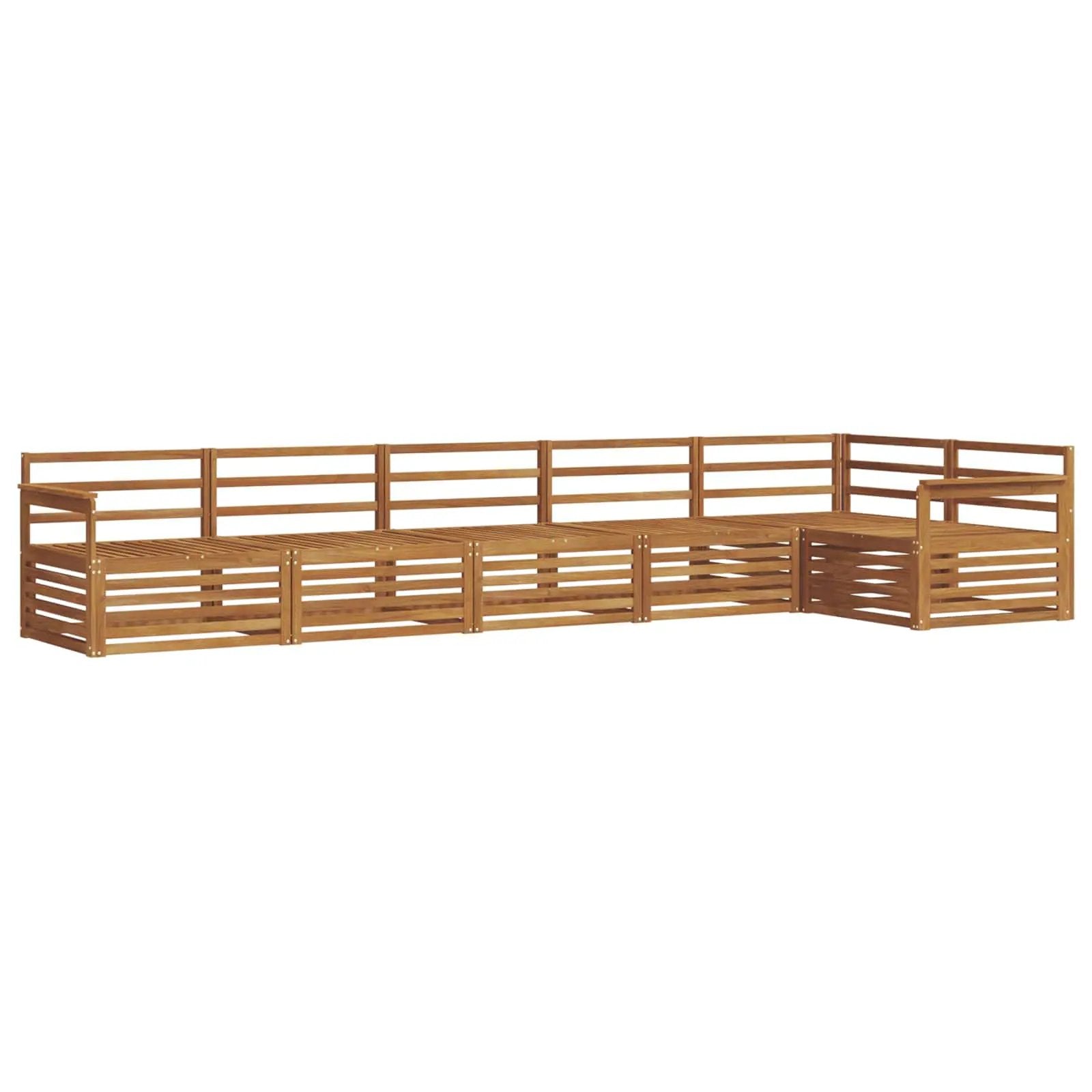 vidaXL vidaXL Outdoor Sofa Set 6 pcs Natural Solid Acacia Wood - Garden Sofa Sets