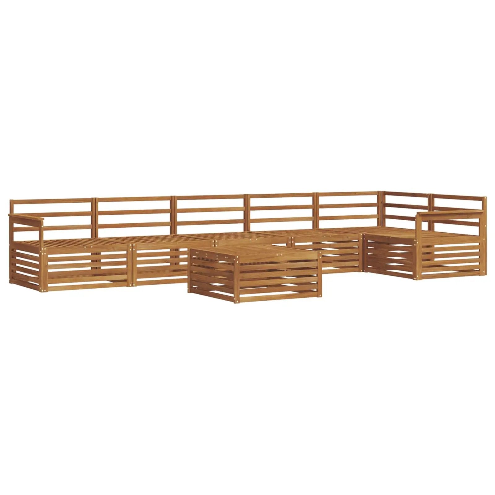 vidaXL vidaXL Outdoor Sofa Set 7 pcs Natural - Garden Sofa Sets