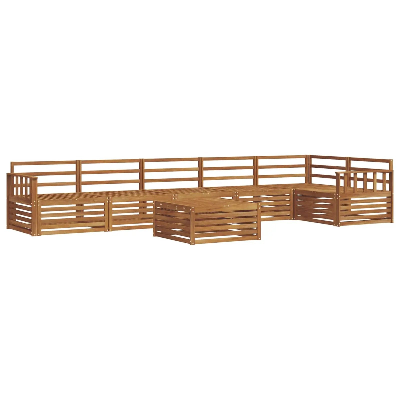 vidaXL vidaXL Outdoor Sofa Set 7 pcs Natural - Garden Sofa Sets