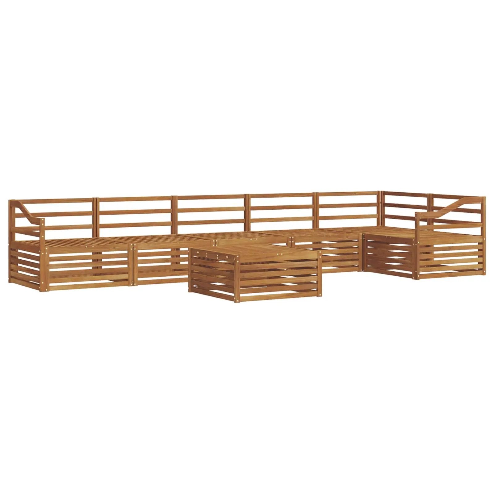 vidaXL vidaXL Outdoor Sofa Set 7 pcs Natural - Garden Sofa Sets