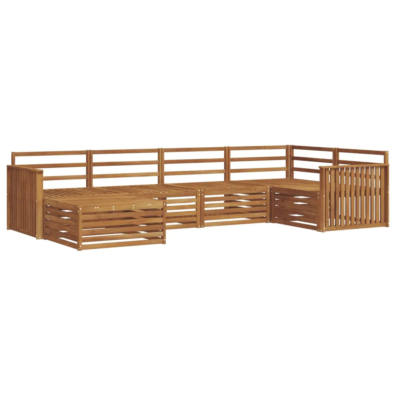 vidaXL vidaXL Outdoor Sofa Set 6 pcs Natural Solid Acacia Wood - Garden Sofa Sets