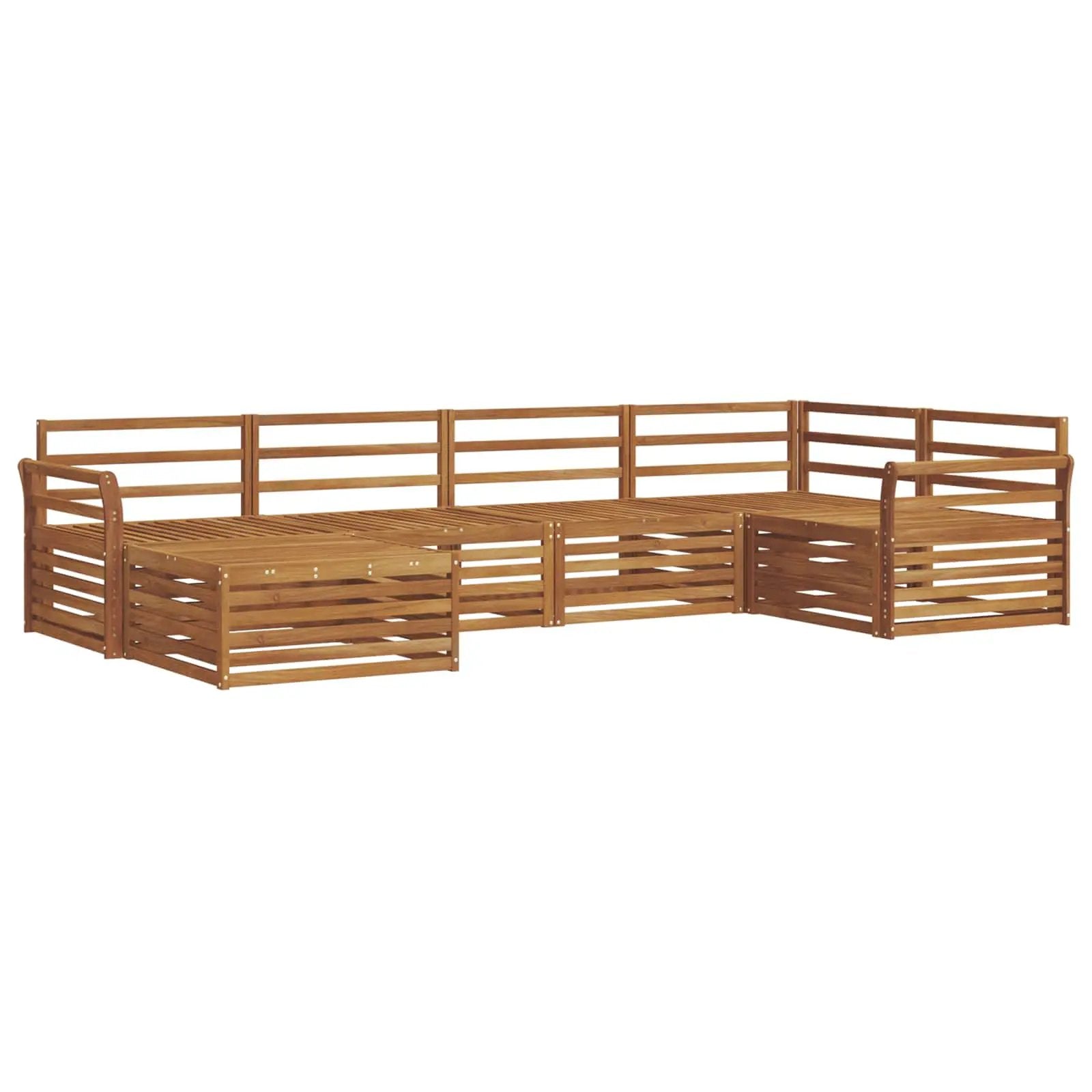 vidaXL vidaXL Outdoor Sofa Set 6 pcs Natural Solid Acacia Wood - Garden Sofa Sets