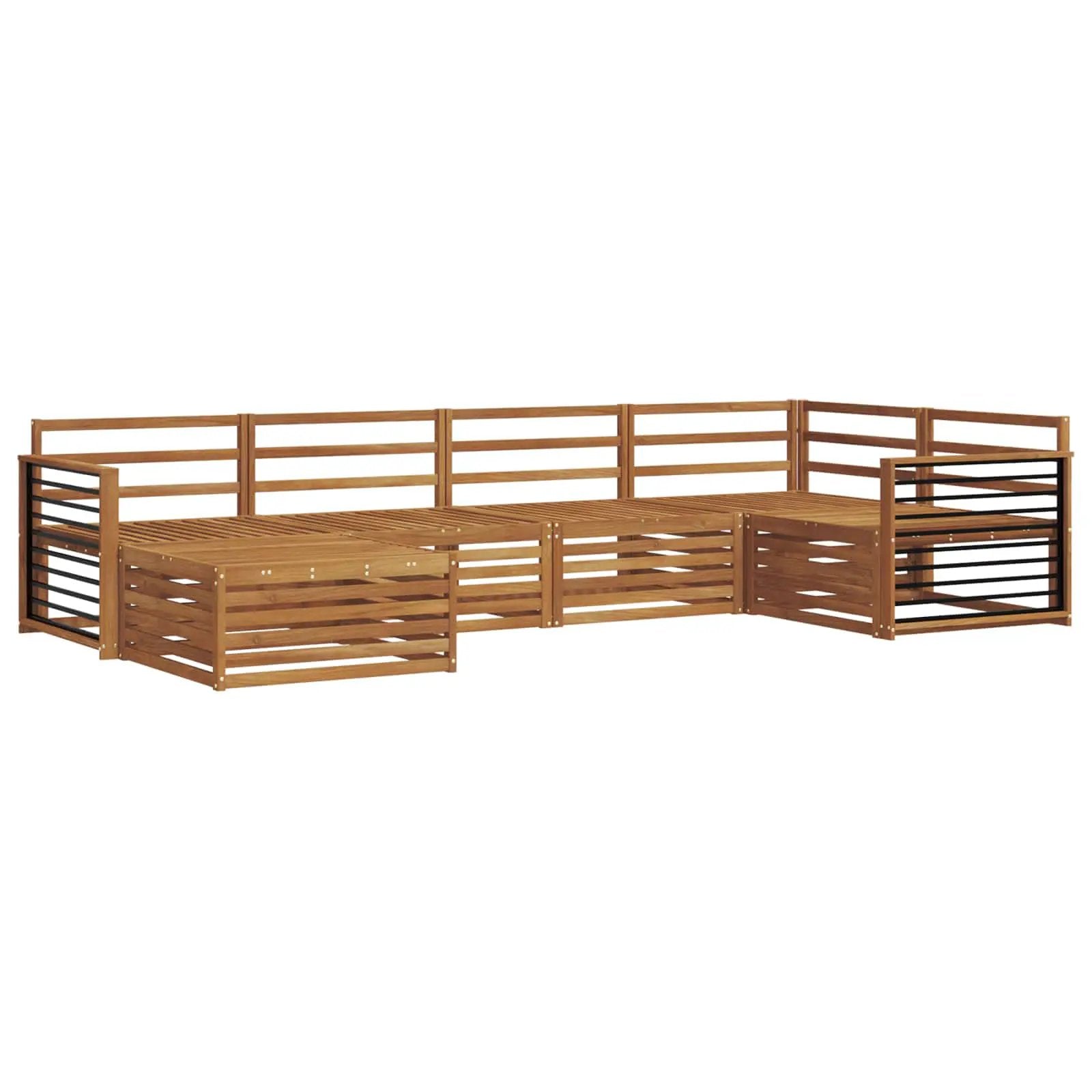vidaXL vidaXL Outdoor Sofa Set 6 pcs Natural - Garden Sofa Sets