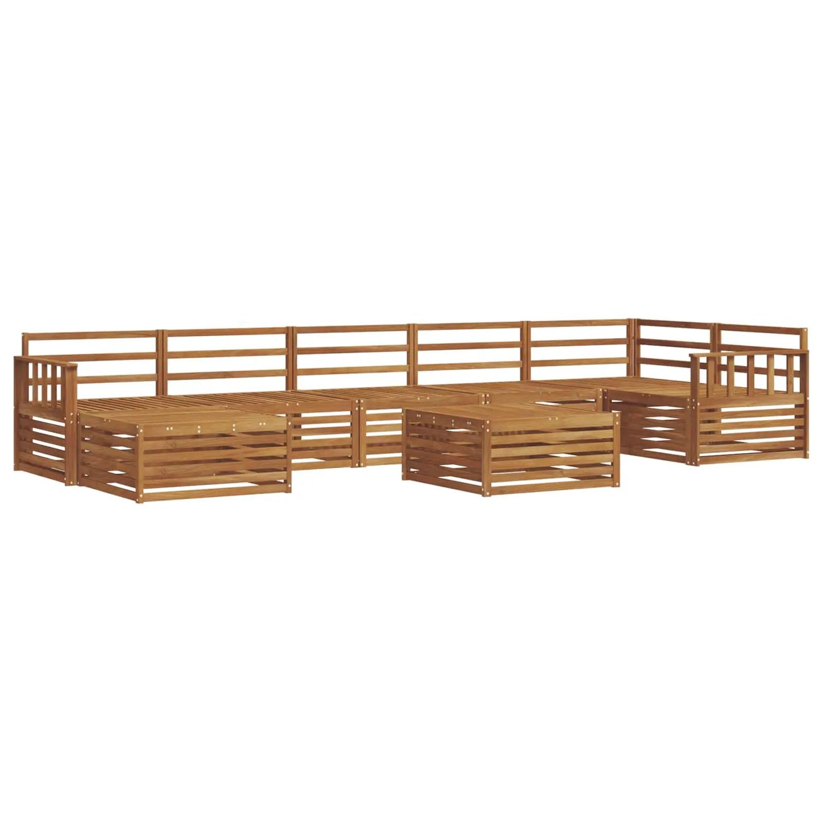 vidaXL vidaXL Outdoor Sofa Set 8 pcs Natural - Garden Sofa Sets