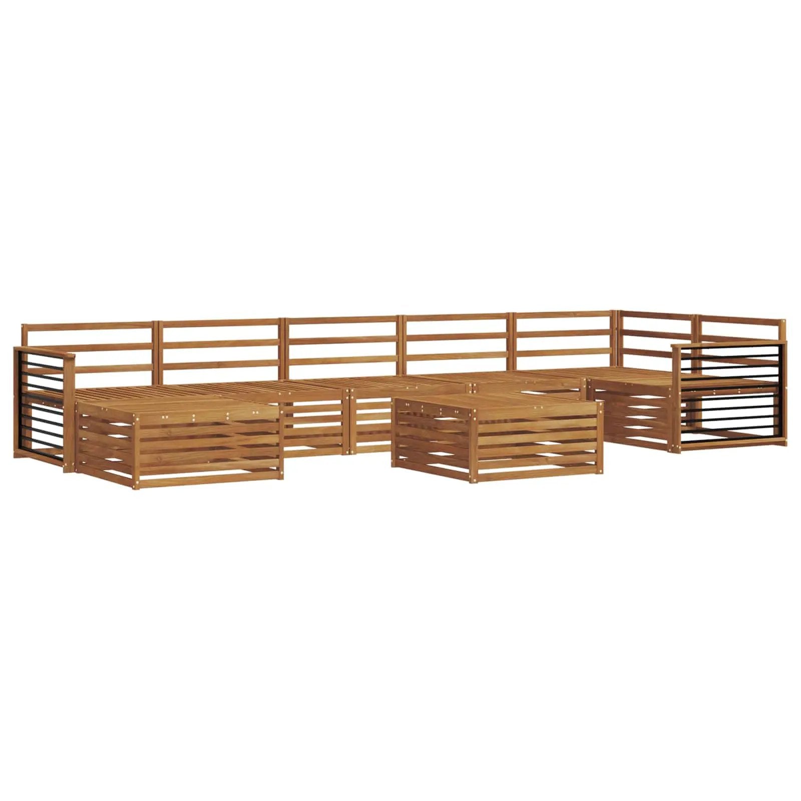 vidaXL vidaXL Sofa Sets 8 pcs Natural Solid Acacia Wood - Garden Sofa Sets