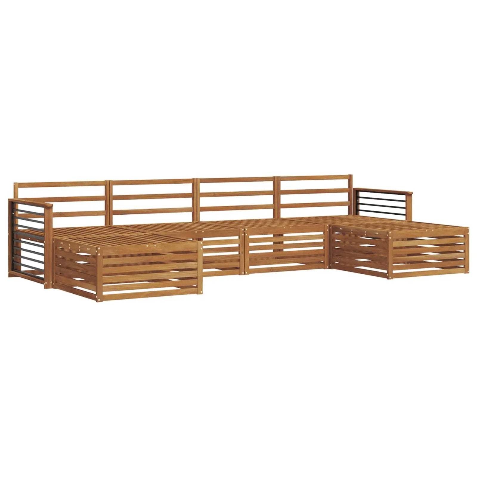 vidaXL vidaXL Sofa Sets 6 pcs Natural Solid Acacia Wood - Garden Sofa Sets