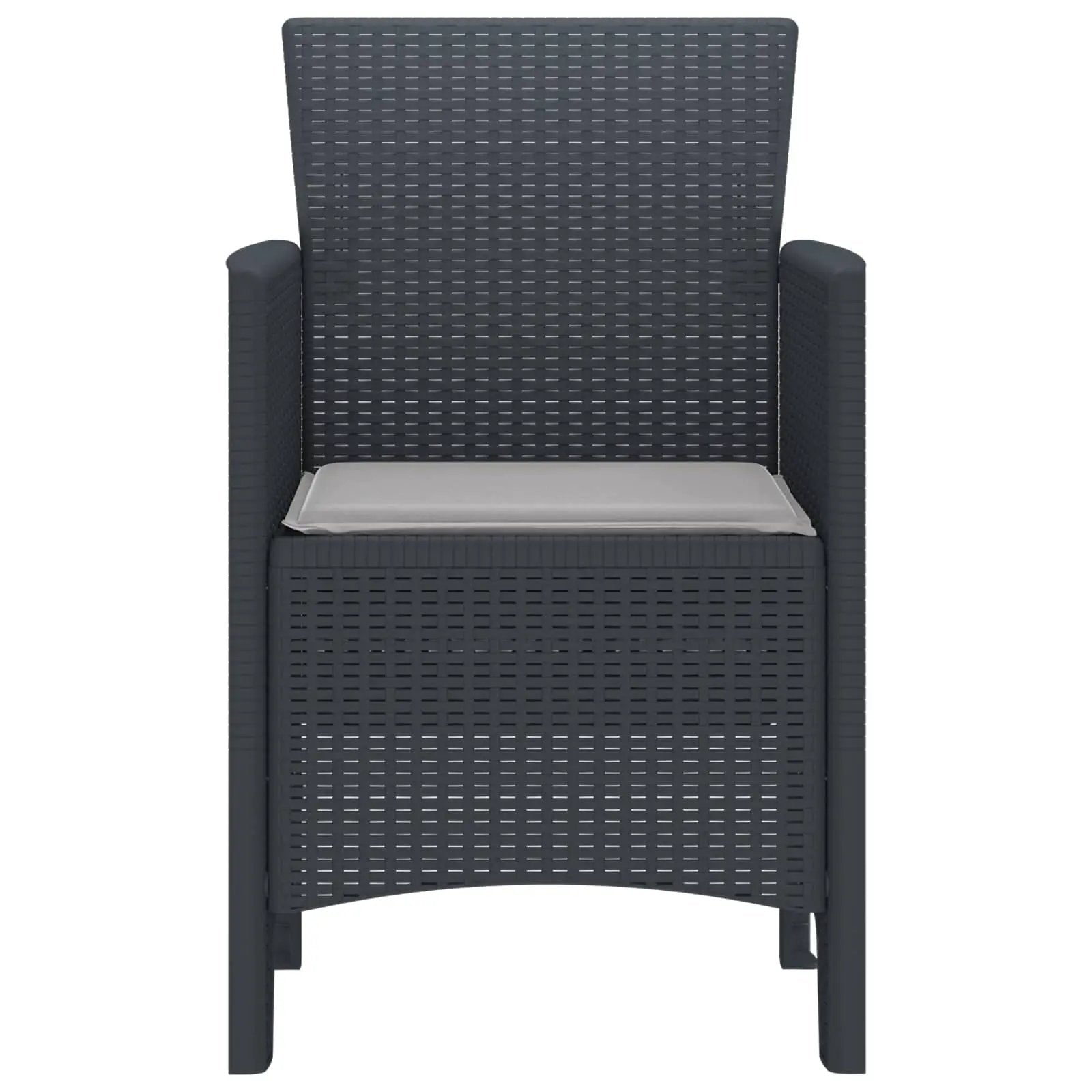 vidaXL vidaXL Garden Chair 2 pcs Anthracite 53 x 49 x 85 cm Polypropylene - Garden Chairs