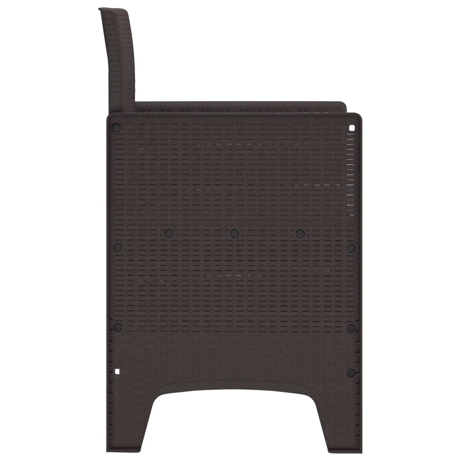 vidaXL vidaXL Garden Chair 2 pcs Brown 53 x 49 x 85 cm Polypropylene - Garden Chairs