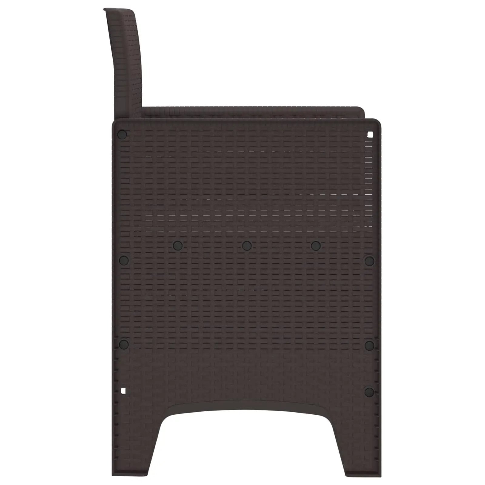 vidaXL vidaXL Garden Chair 2 pcs Brown 53 x 49 x 85 cm Polypropylene - Garden Chairs