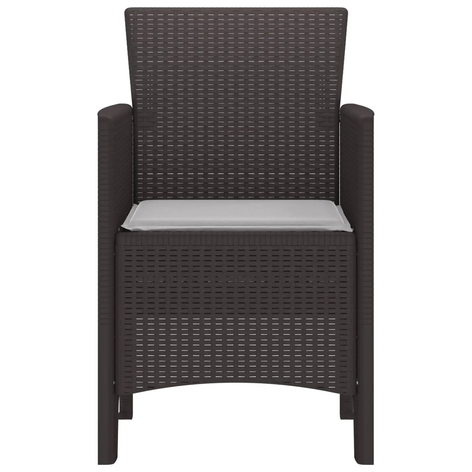 vidaXL vidaXL Garden Chair 2 pcs Brown Polypropylene - Garden Chairs