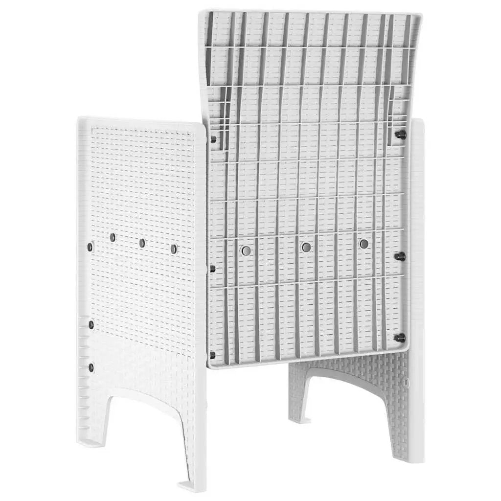 vidaXL vidaXL Garden Chair 2 pcs White 53 x 49 x 85 cm Polypropylene - Garden Chairs