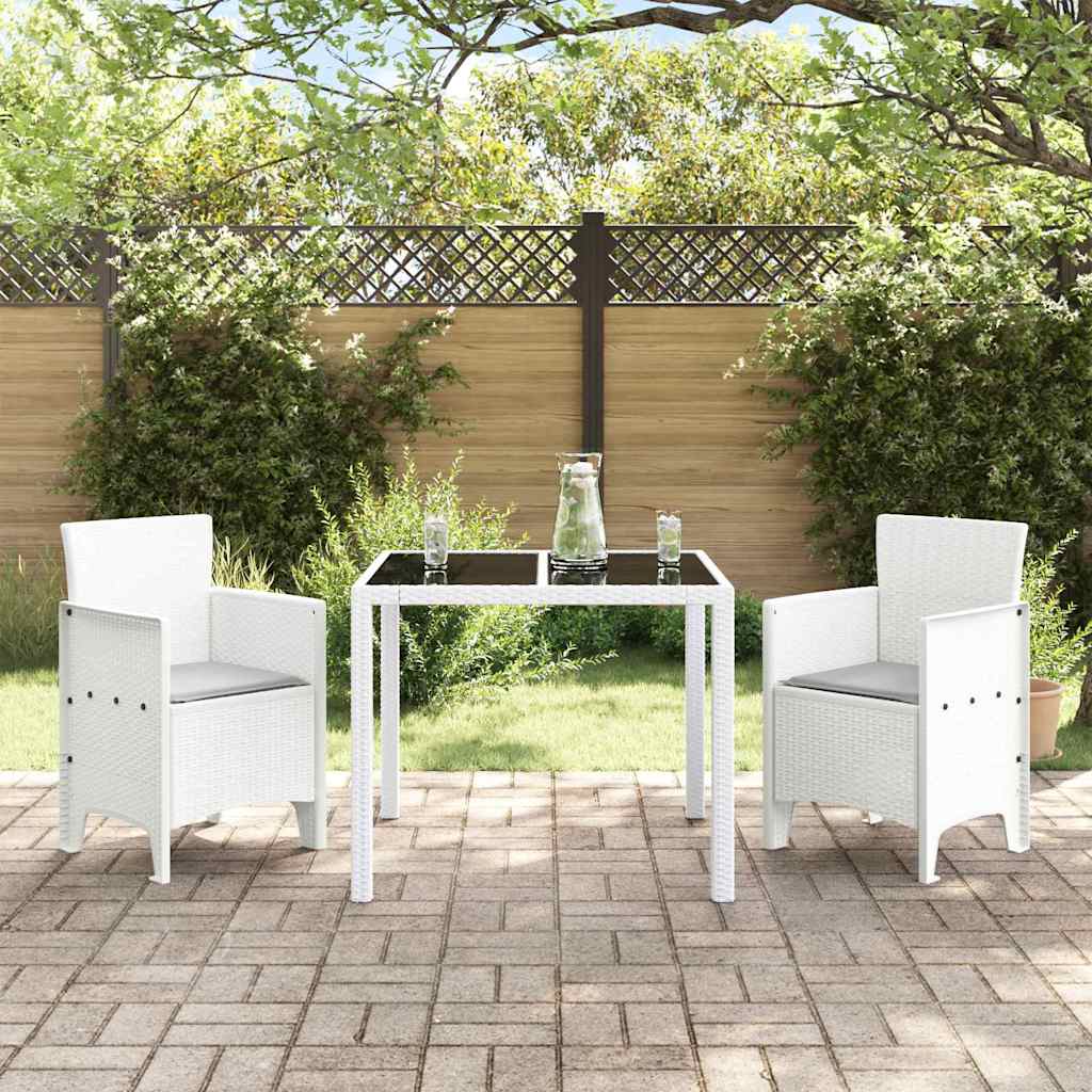 vidaXL vidaXL Garden Chair 2 pcs White 53 x 49 x 85 cm Polypropylene - Garden Chairs