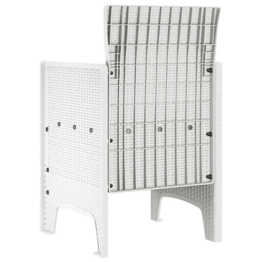 vidaXL vidaXL Garden Chair 2 pcs White 53 x 49 x 85 cm Polypropylene - Garden Chairs