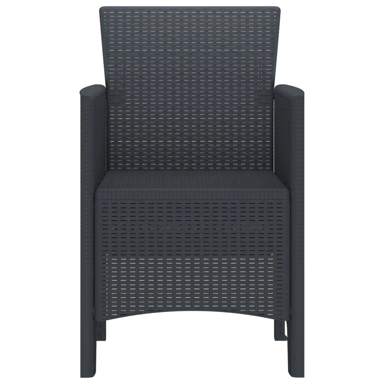 vidaXL vidaXL Garden Chair 4 pcs Anthracite 53 x 49 x 85 cm Polypropylene - Garden Chairs