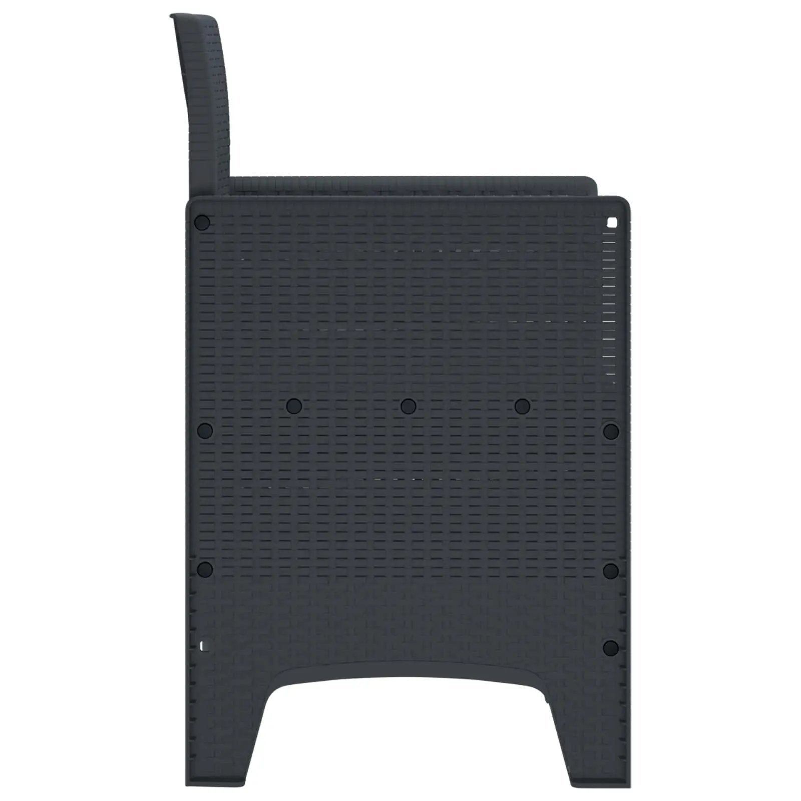vidaXL vidaXL Garden Chair 4 pcs Anthracite 53 x 49 x 85 cm Polypropylene - Garden Chairs