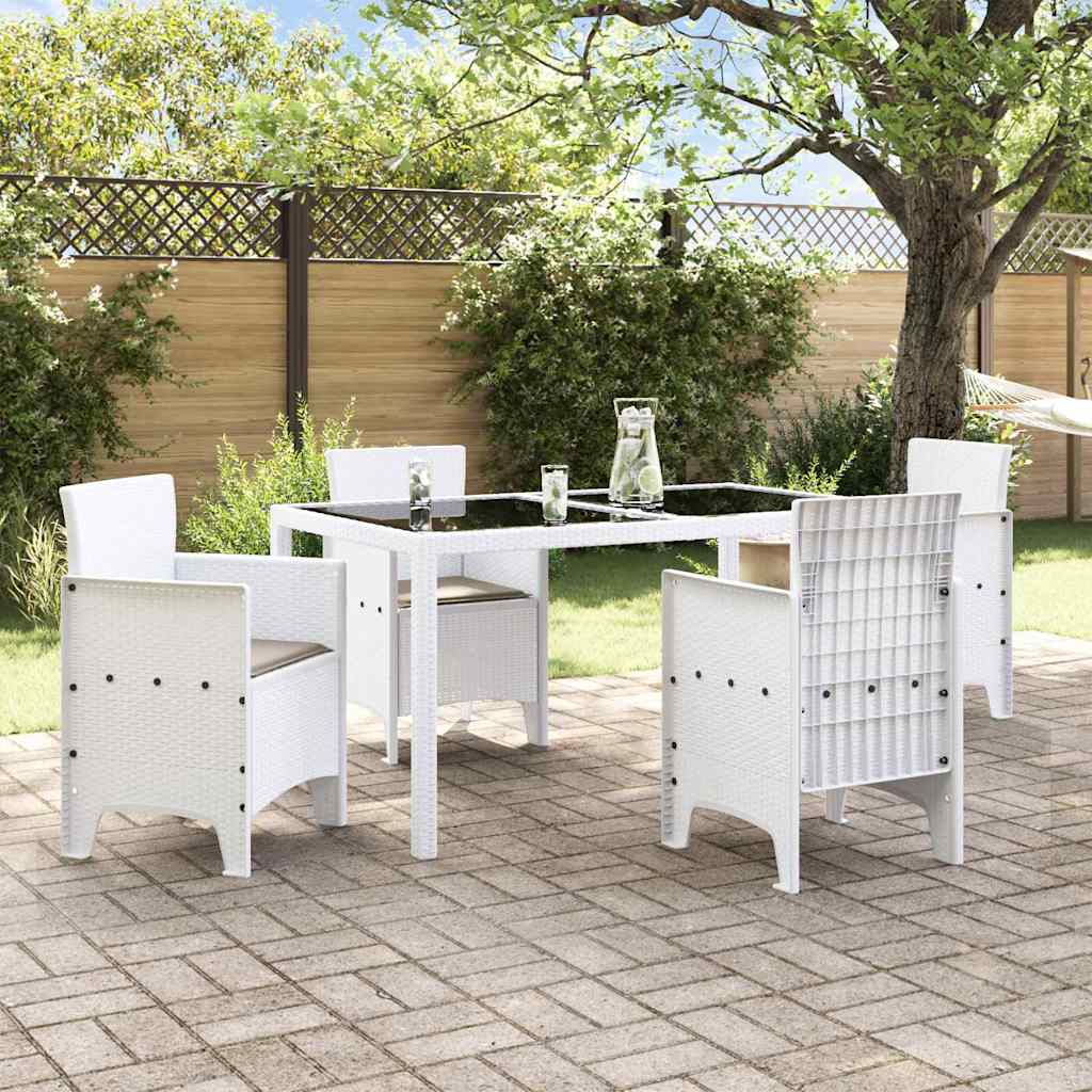 vidaXL vidaXL Garden Chair 4 pcs White 53 x 49 x 85 cm Polypropylene - Garden Chairs