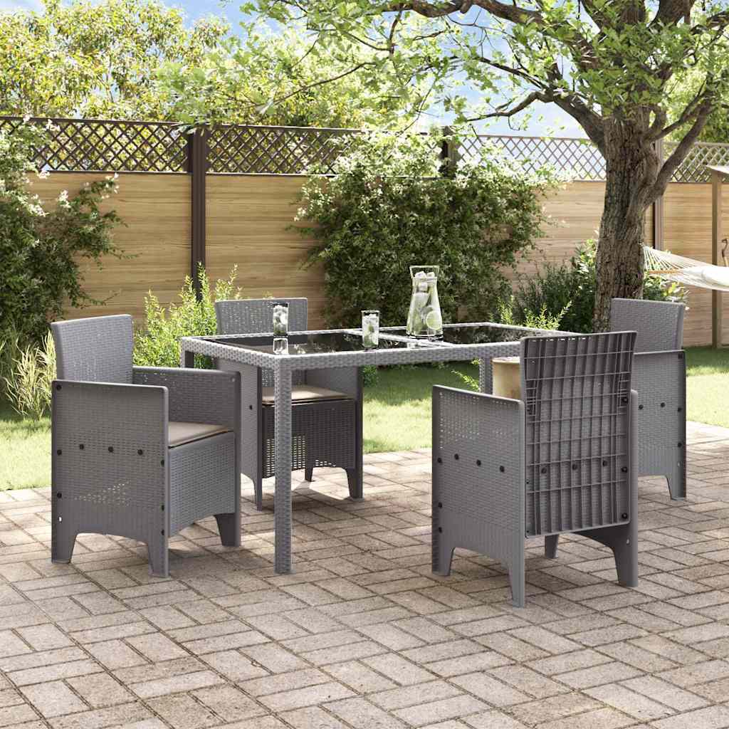 vidaXL vidaXL Garden Chair 4 pcs Light Grey 53 x 49 x 85 cm Polypropylene -