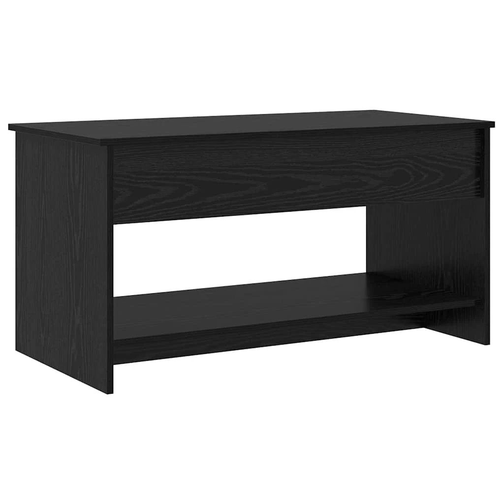 VidaXL Coffee Table 80 x 50.5 x 41.5 cm Black Oak Engineered Wood Modern Minimalist Living Room Centerpiece by vidaXL