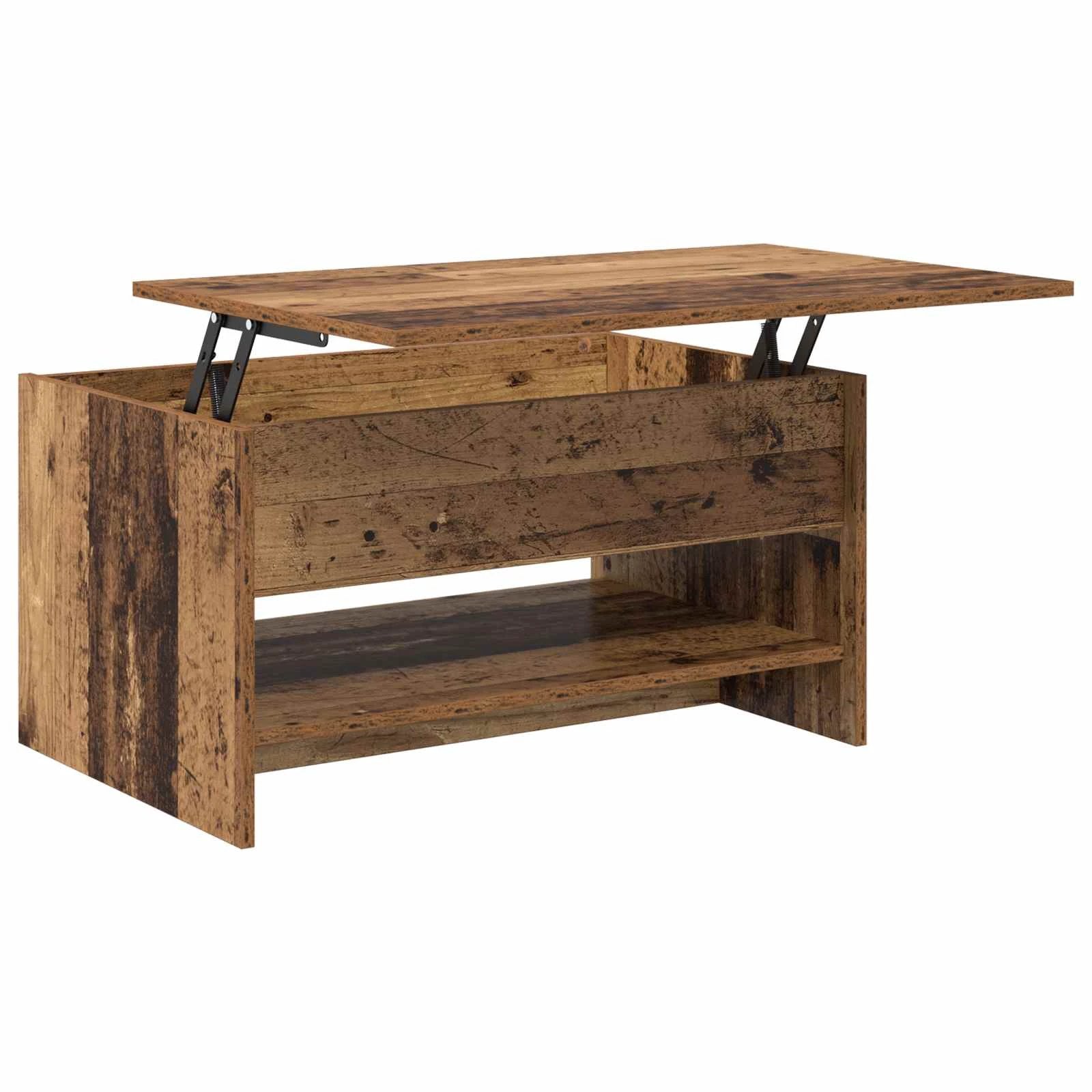 vidaXL VidaXL Coffee Table Old Wood With Rustic Finish 80x50.5x41.5 cm Engineered Wood Living Room Centerpiece - Coffee Table