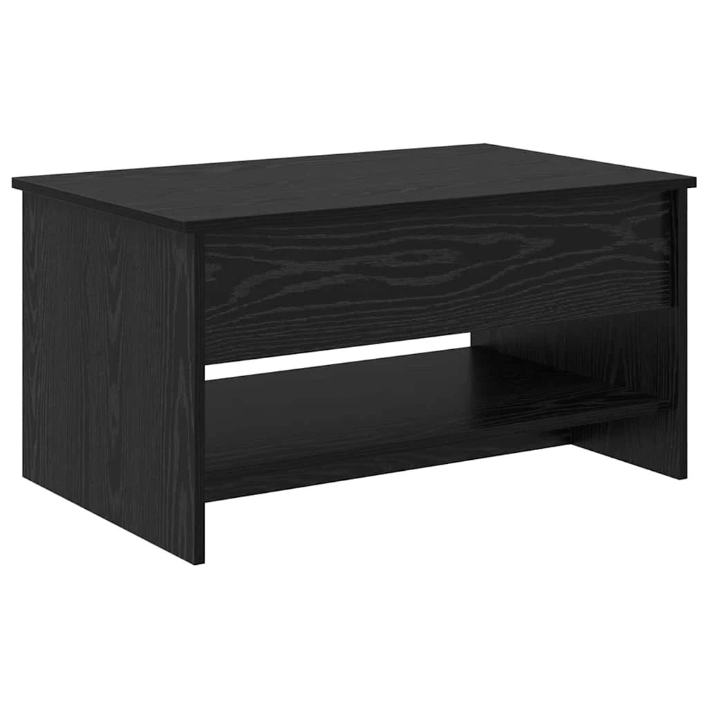 vidaXL VidaXL Coffee Table 80 x 50.5 x 41.5 Cm Black Oak Finish Engineered Wood For Modern Living Room - Coffee Table