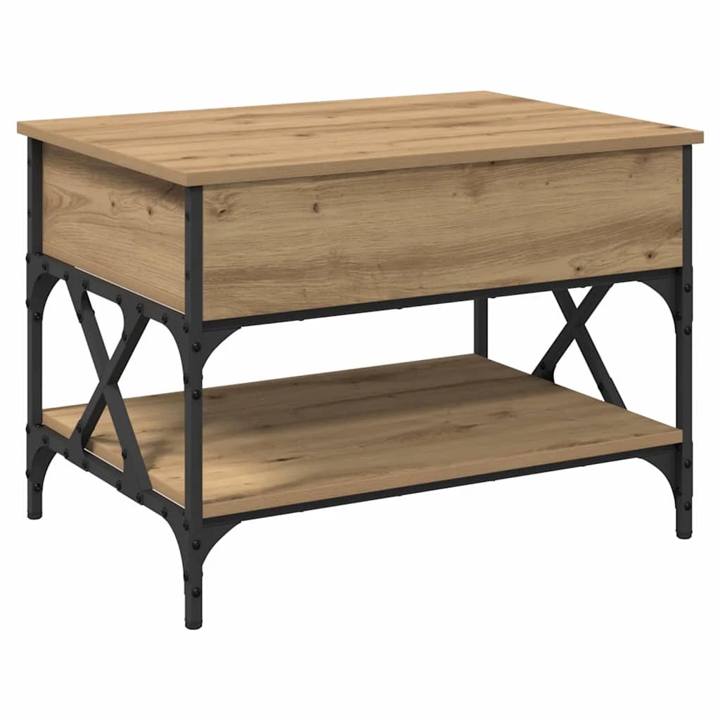 vidaXL VidaXL Lift Top Coffee Table 70x50x50cm Oak Home - Coffee Table