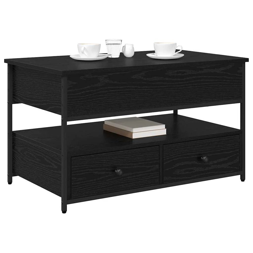 vidaXL VidaXL Coffee Table 85 x 50 x 50 cm Black Oak Engineered Wood Centerpiece for Living Room - Coffee Table