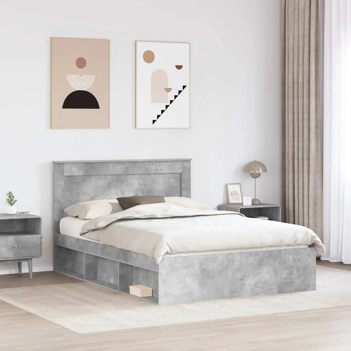 vidaXL Bed Frame with Headboard Concerte 160 x 200 cm Solid Pine Wood - from vidaXL