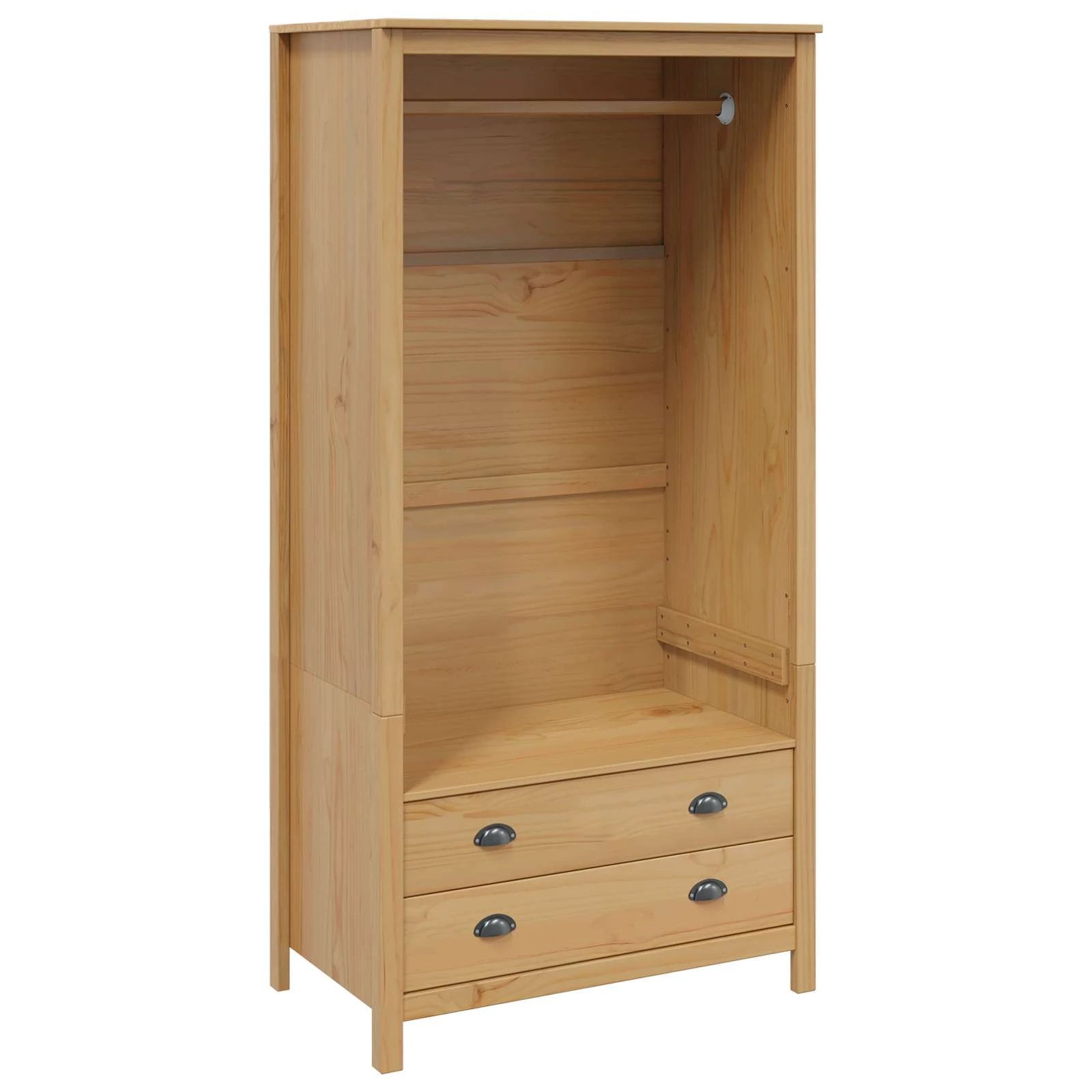 vidaXL vidaXL Wardrobe Hill Honey Brown 84 x 50 x 170 cm Solid Pine Wood - Wardrobe