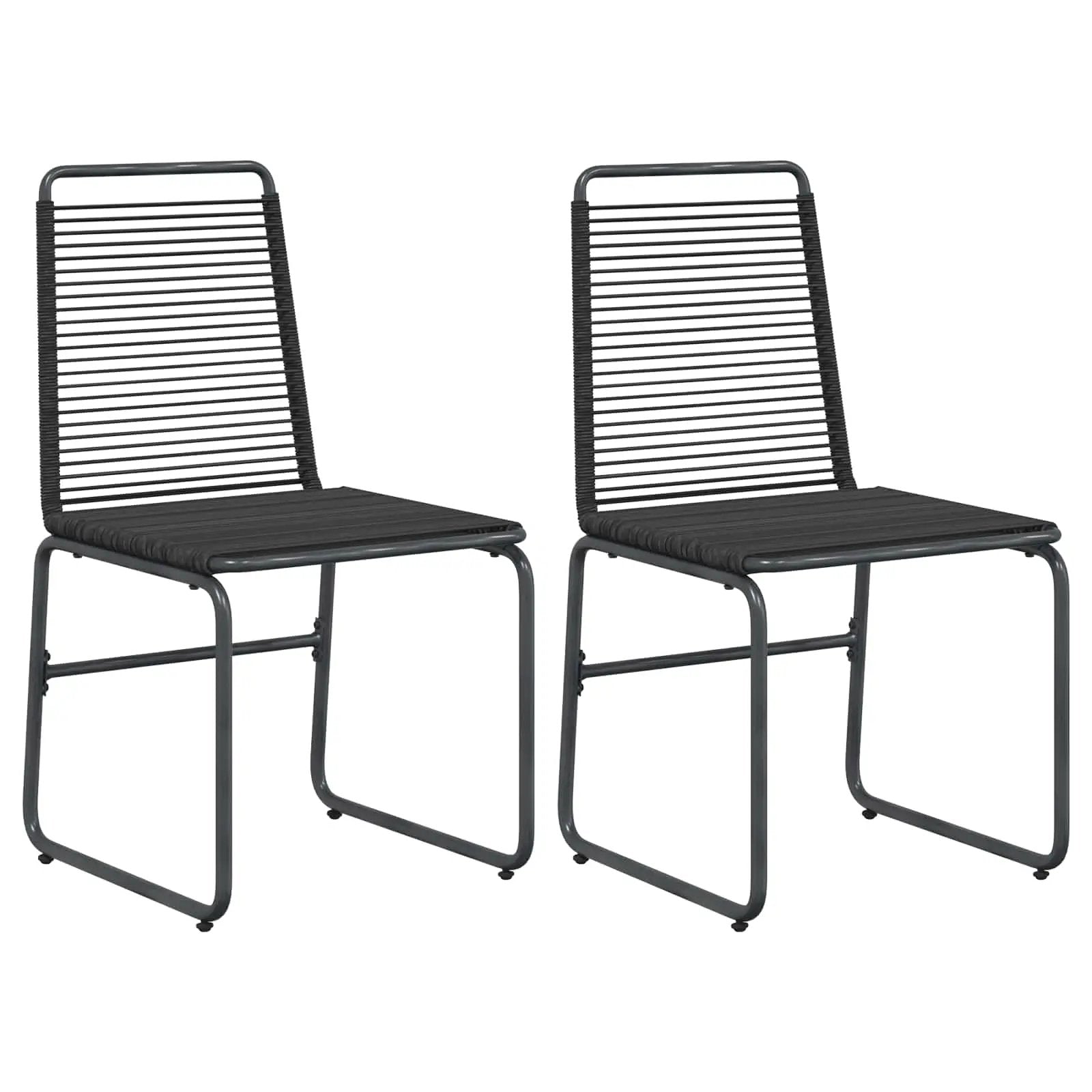 vidaXL vidaXL Garden Chairs 2 pcs Black 48 x 55 x 89.5 cm Rattan -