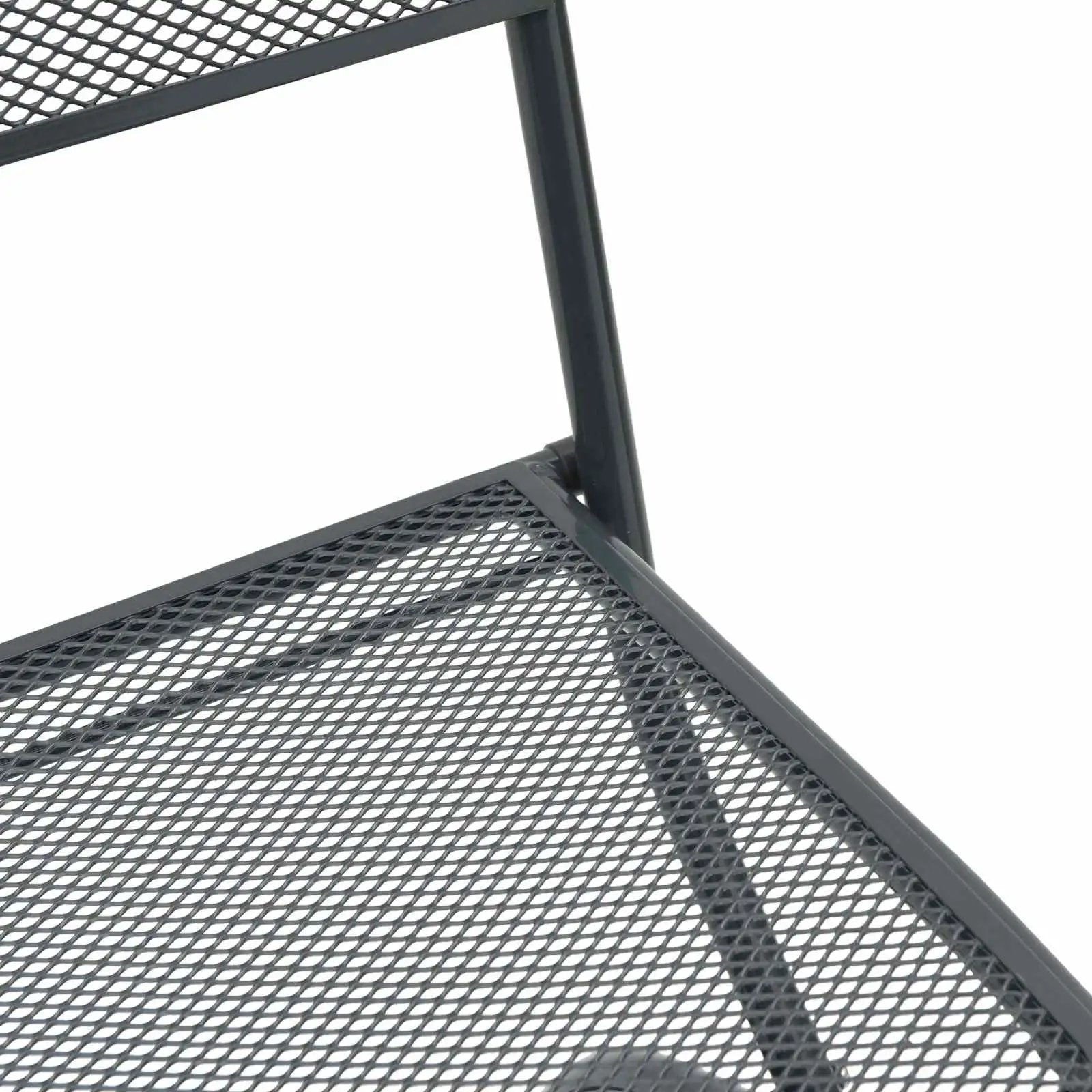 vidaXL vidaXL Garden Chairs Folding 2 pcs Anthracite 52.5 x 46 x 82 cm Iron -