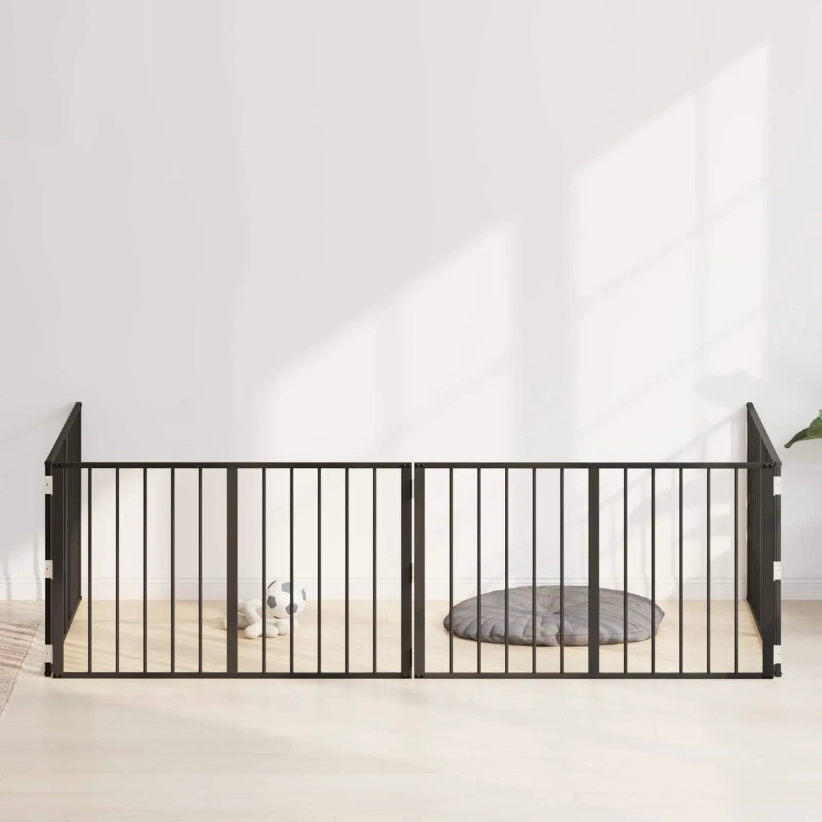 vidaXL Dog Gate 4 pcs Black 100 x 60 cm Galvanised Steel - from vidaXL
