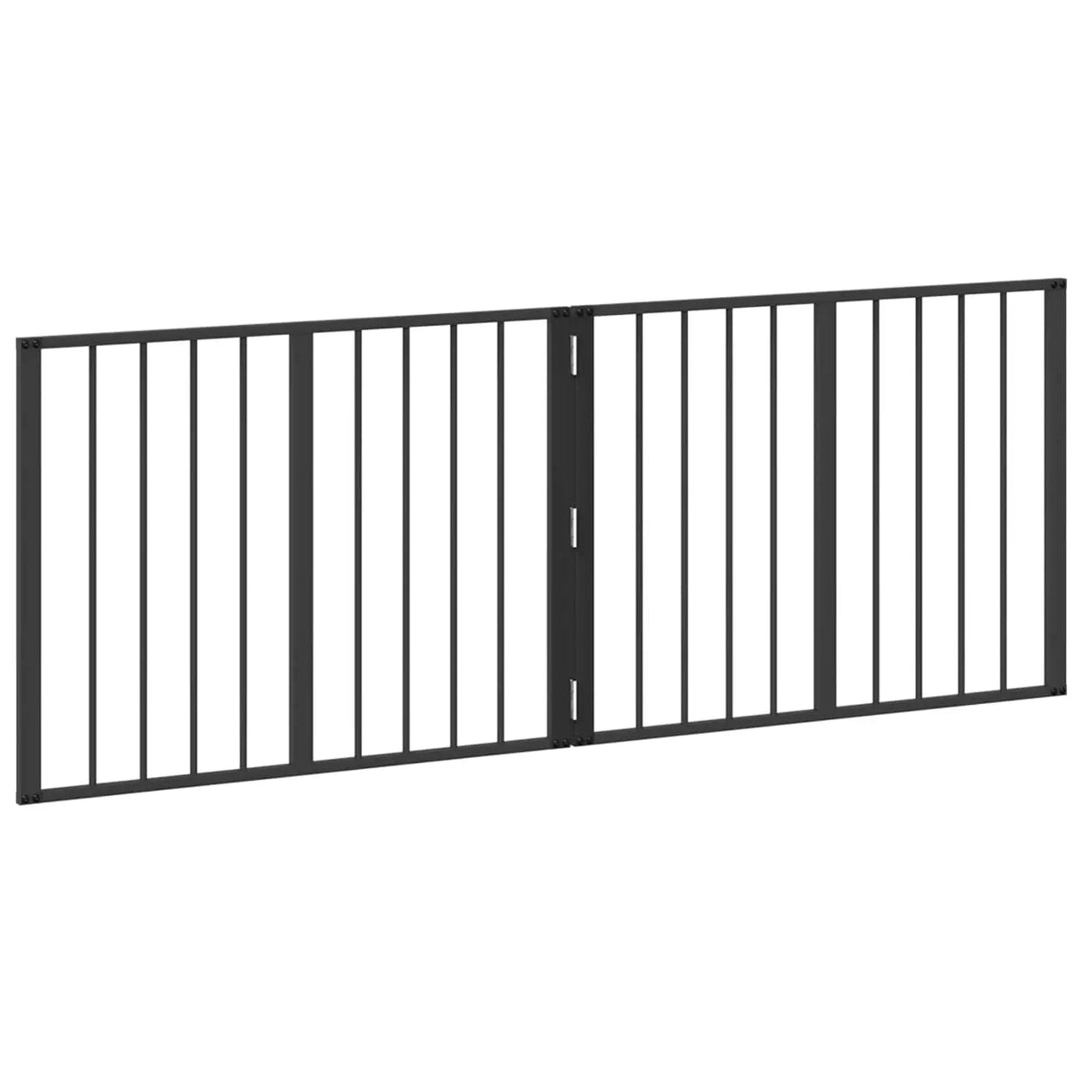 vidaXL Dog Gate 2 pcs Black 80 x 60 cm Galvanised Steel - from vidaXL