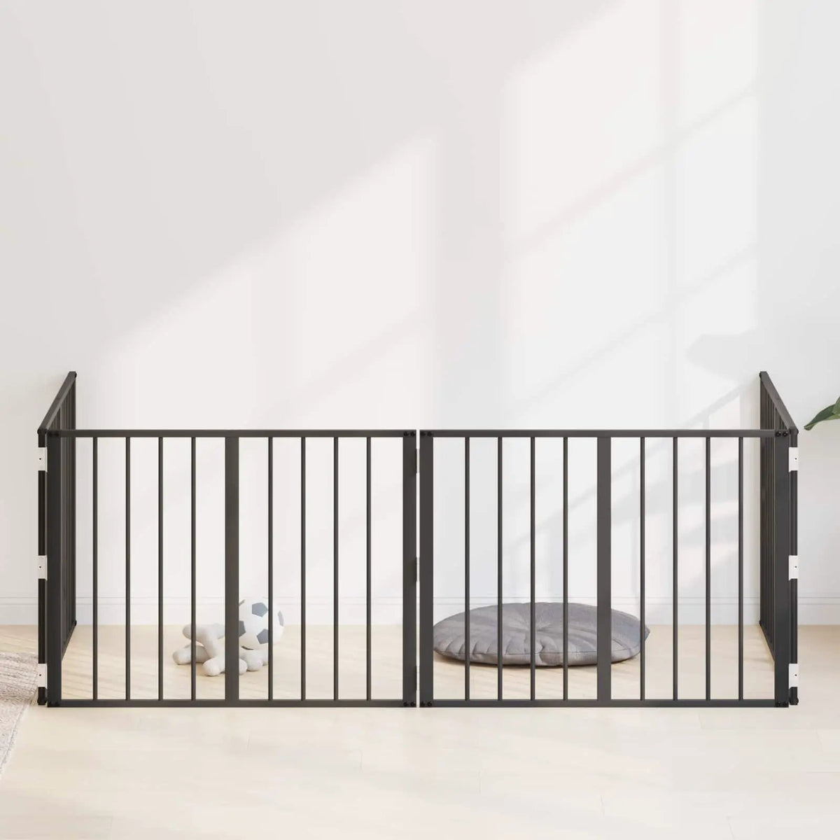 vidaXL Dog Gate 4 pcs Black 80 x 60 cm Galvanised Steel - from vidaXL