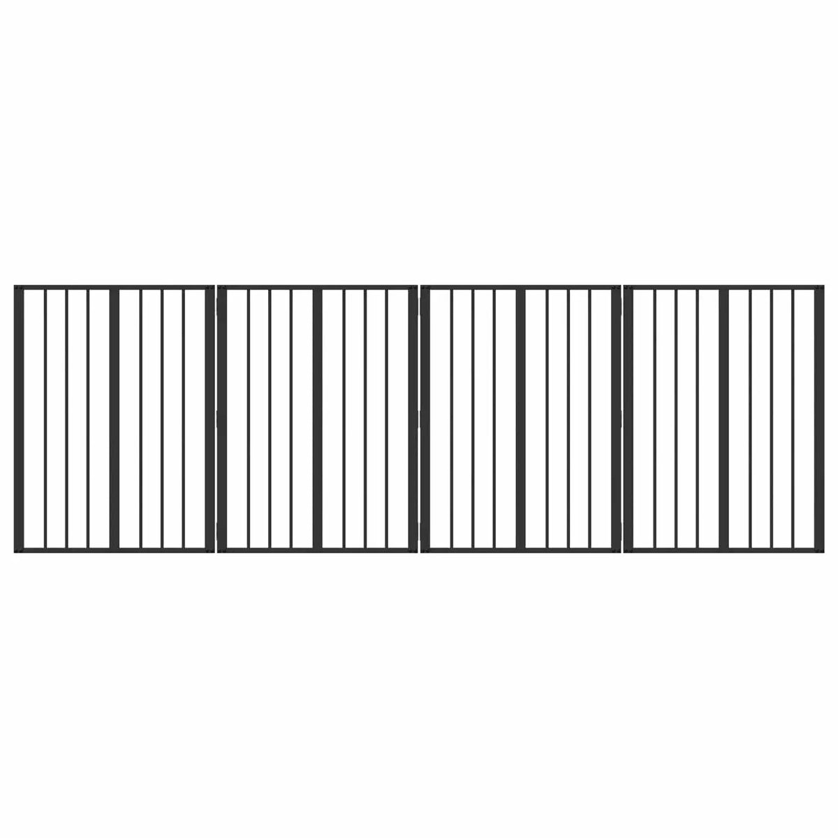 vidaXL Dog Gate 4 pcs Black 60 x 80 cm Galvanised Steel - from vidaXL