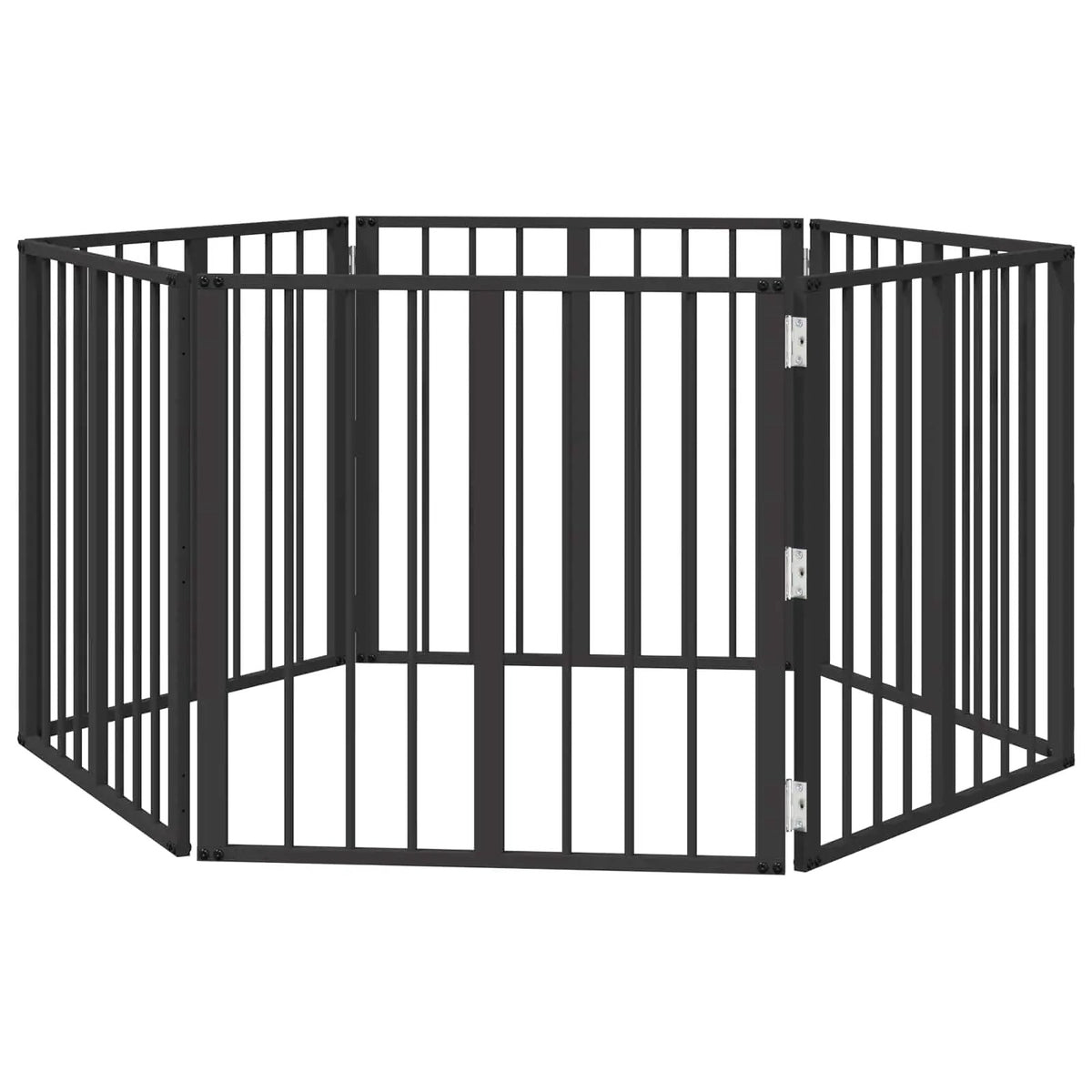 vidaXL Dog Gate 6 pcs Black 60 x 60 cm Galvanised Steel - from vidaXL
