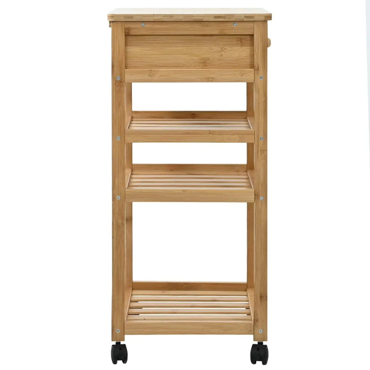 vidaXL Kitchen Trolley with Wheels Natural 37 x 36 x 80 cm Bamboo - from vidaXL