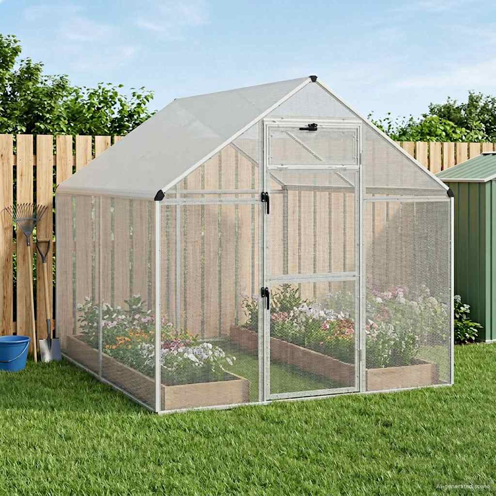 vidaXL vidaXL Bird Cage Silver 181.5 x 221 x 173.5 cm Welded Wire Mesh - Bird Cage