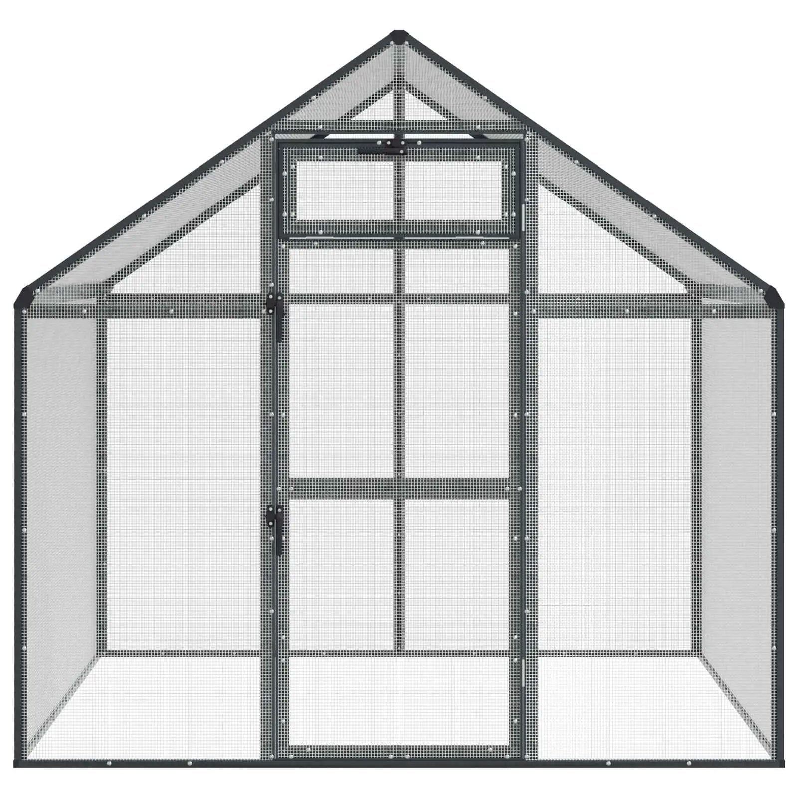 vidaXL vidaXL Bird Cage Anthracite 181.5 x 110.5 x 173.5 cm Welded Wire Mesh - Bird Cage