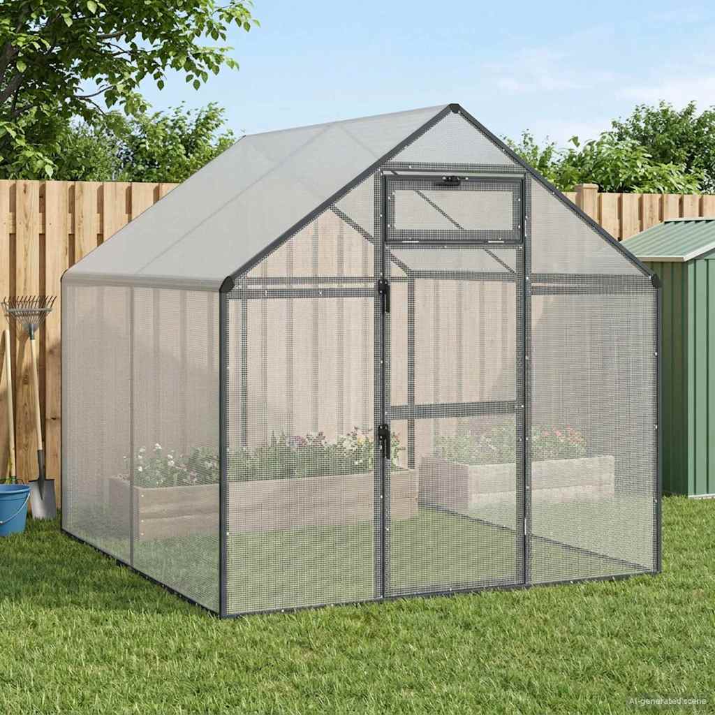 vidaXL vidaXL Bird Cage Anthracite 181.5 x 221 x 173.5 cm Welded Wire Mesh - Bird Cage