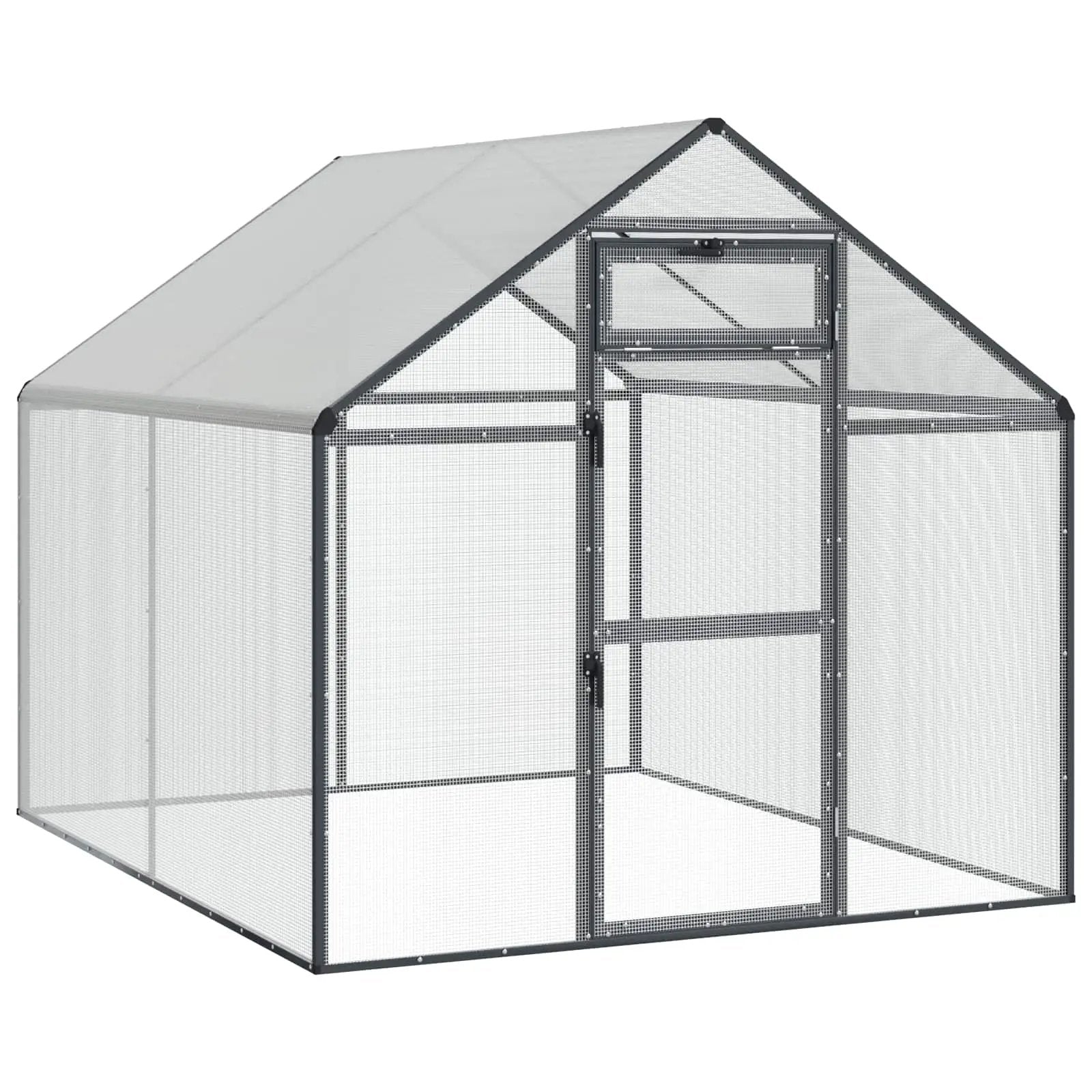 vidaXL vidaXL Bird Cage Anthracite 181.5 x 221 x 173.5 cm Welded Wire Mesh - Bird Cage
