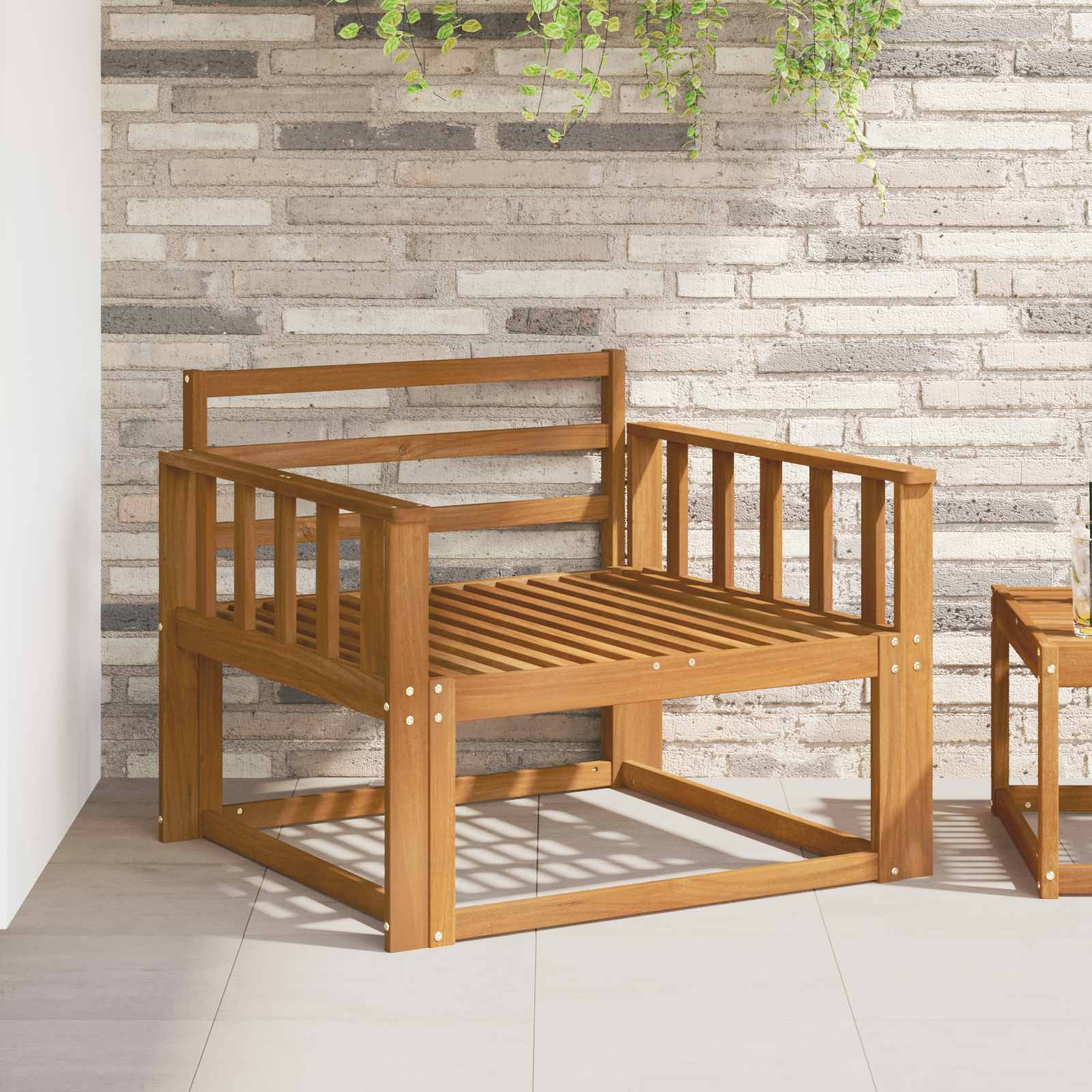 vidaXL vidaXL Outdoor Middle Sofa Natural - Garden Sofa Sets