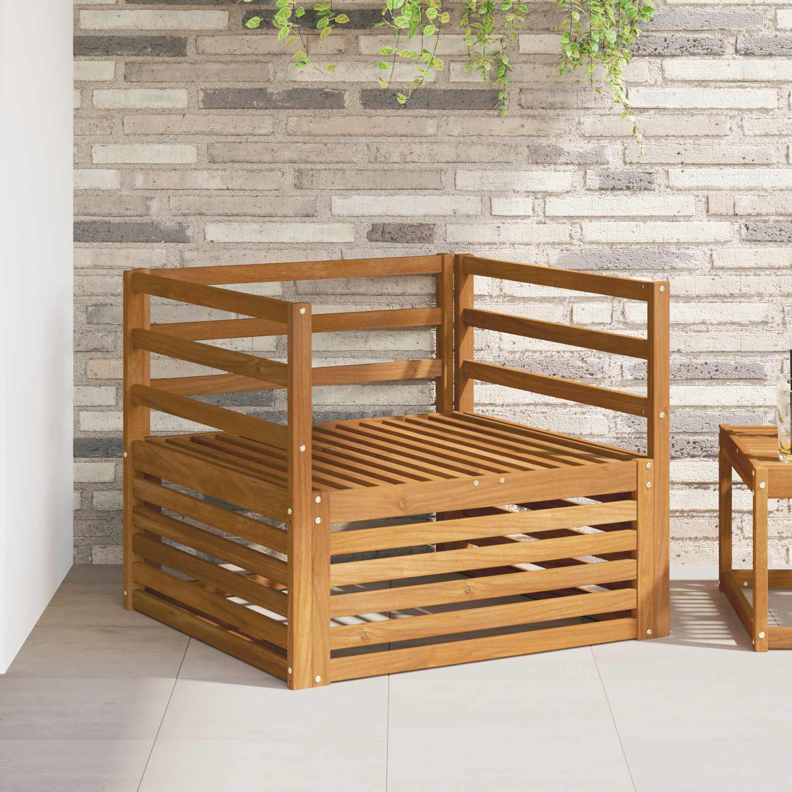 vidaXL vidaXL 2 Piece Outdoor Sofa Natural - Garden Sofa Sets
