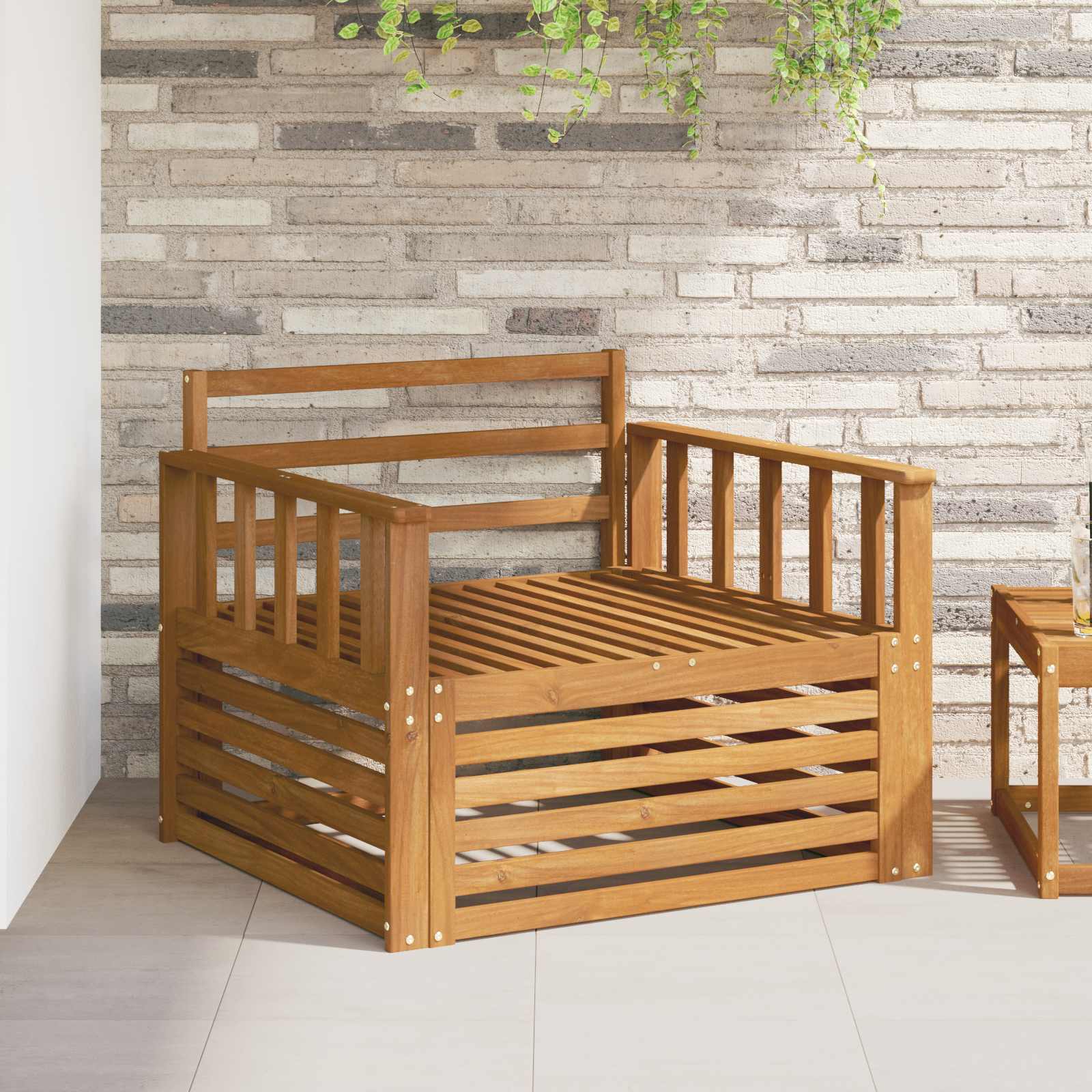 vidaXL vidaXL 2 Piece Outdoor Sofa Natural - Garden Sofa Sets