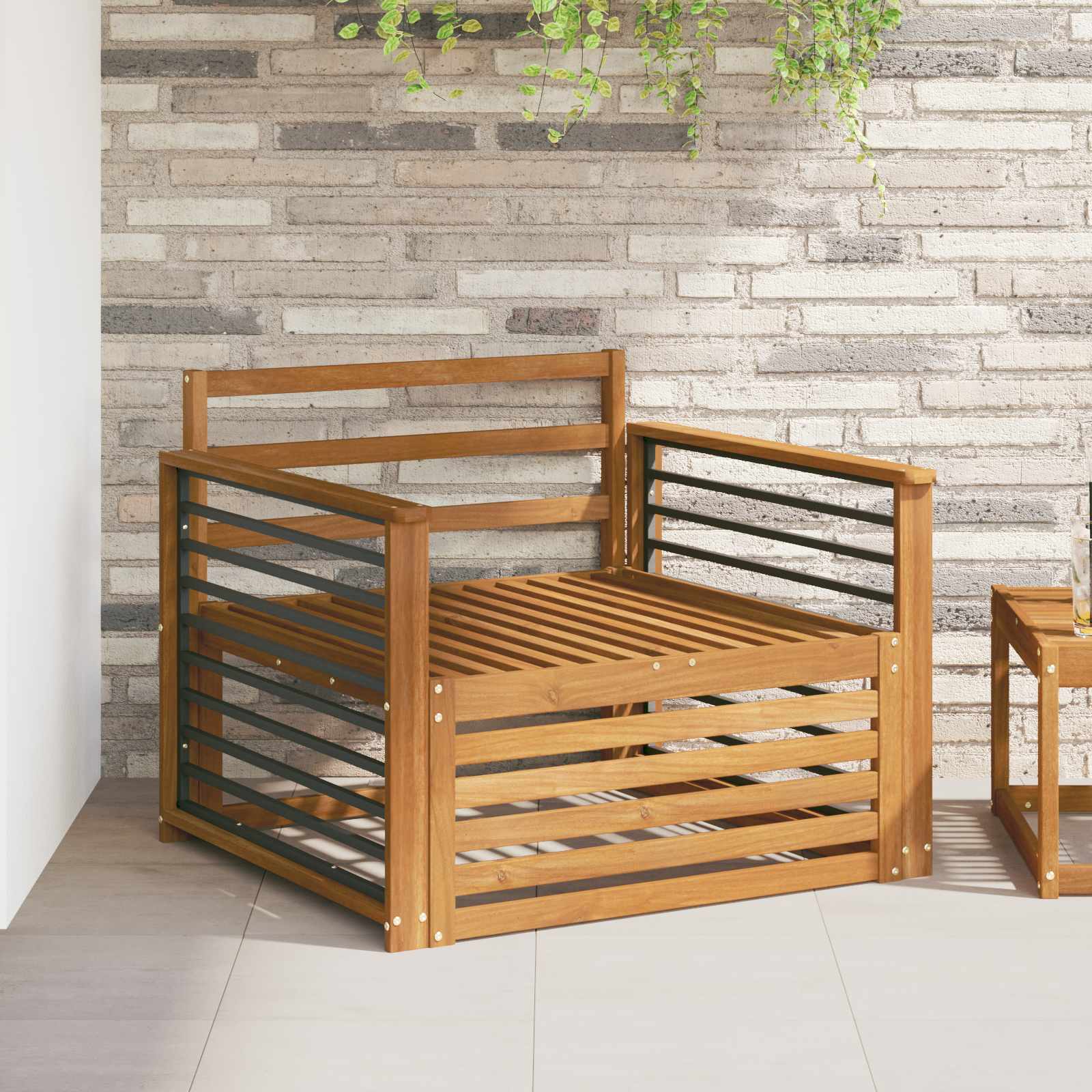 vidaXL vidaXL 2 Piece Outdoor Sofa Natural - Garden Sofa Sets