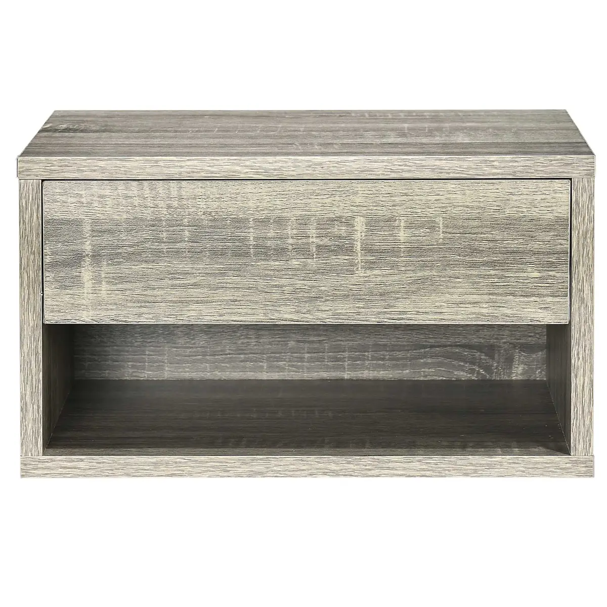 HOMCOM HOMCOM Floating Bedside Table Set of 2 Wall Mounted Nightstand Brown - Bedside Table