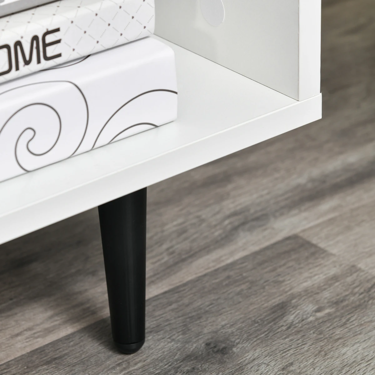 HOMCOM TV Stand 120cm Cable Hole Storage Living Room - TV Unit