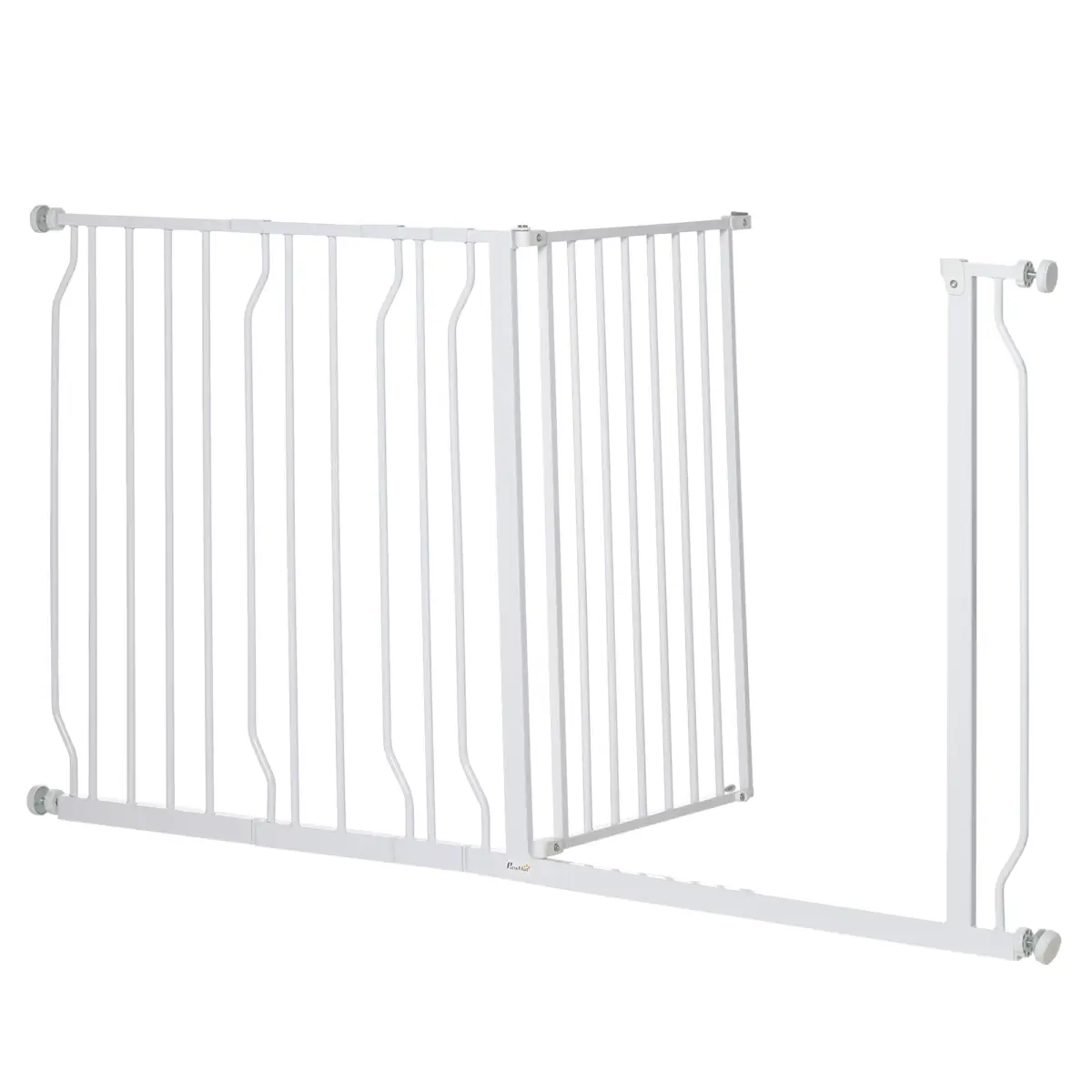 Unbranded Pet Safety Gate Dog Barrier Dog Metal Pet Barrier, for Doorways - White - Pet Gate