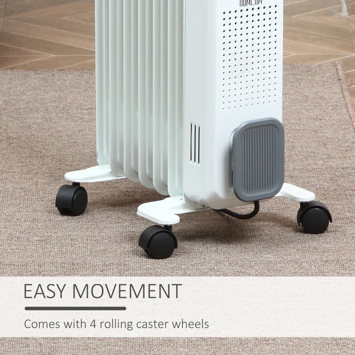 HOMCOM Oil Radiator 1630W 7Fins Thermostat Home - Radiator
