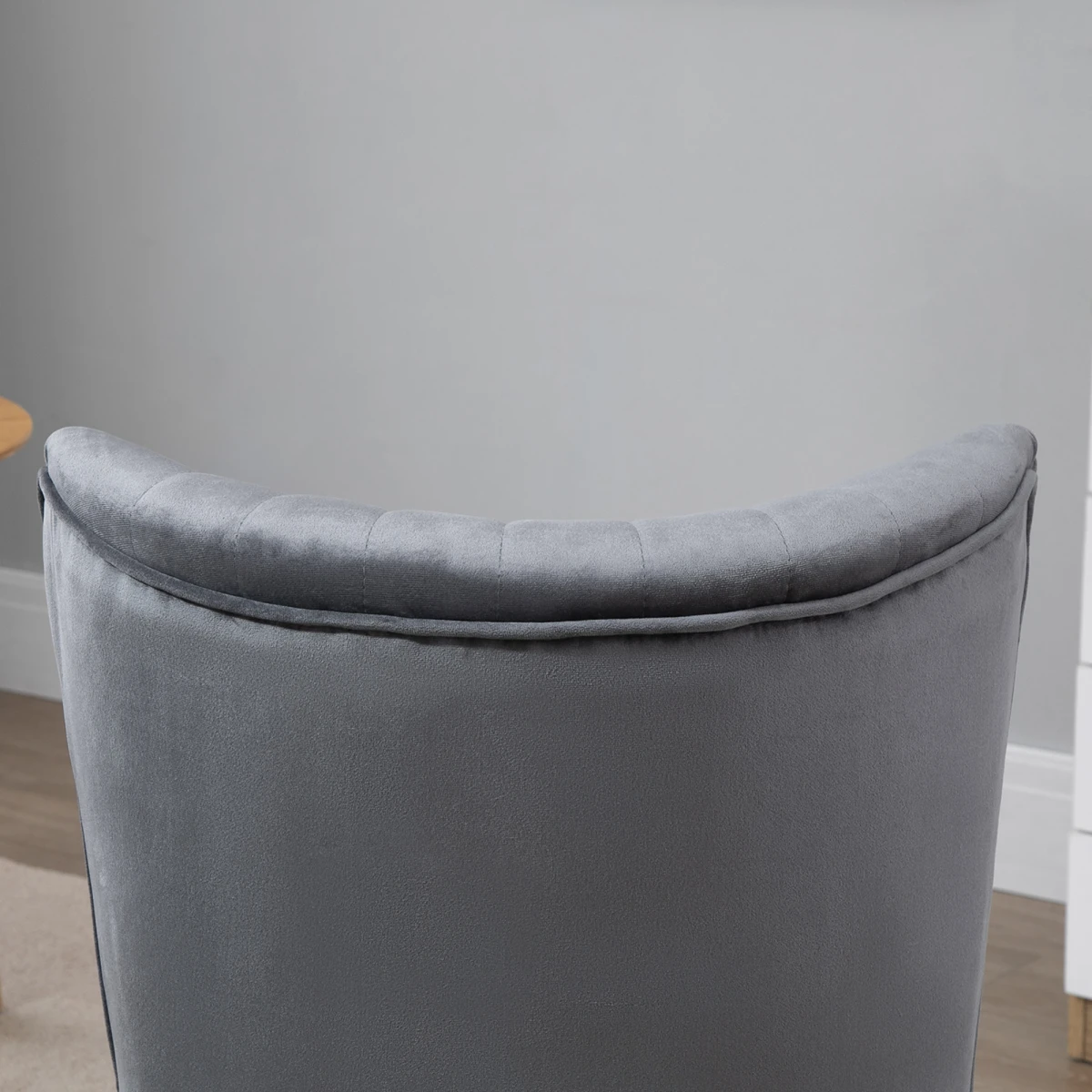 HOMCOM HOMCOM Velvet Accent Tub Chair Soft Upholstery Living Room - Accent Chair
