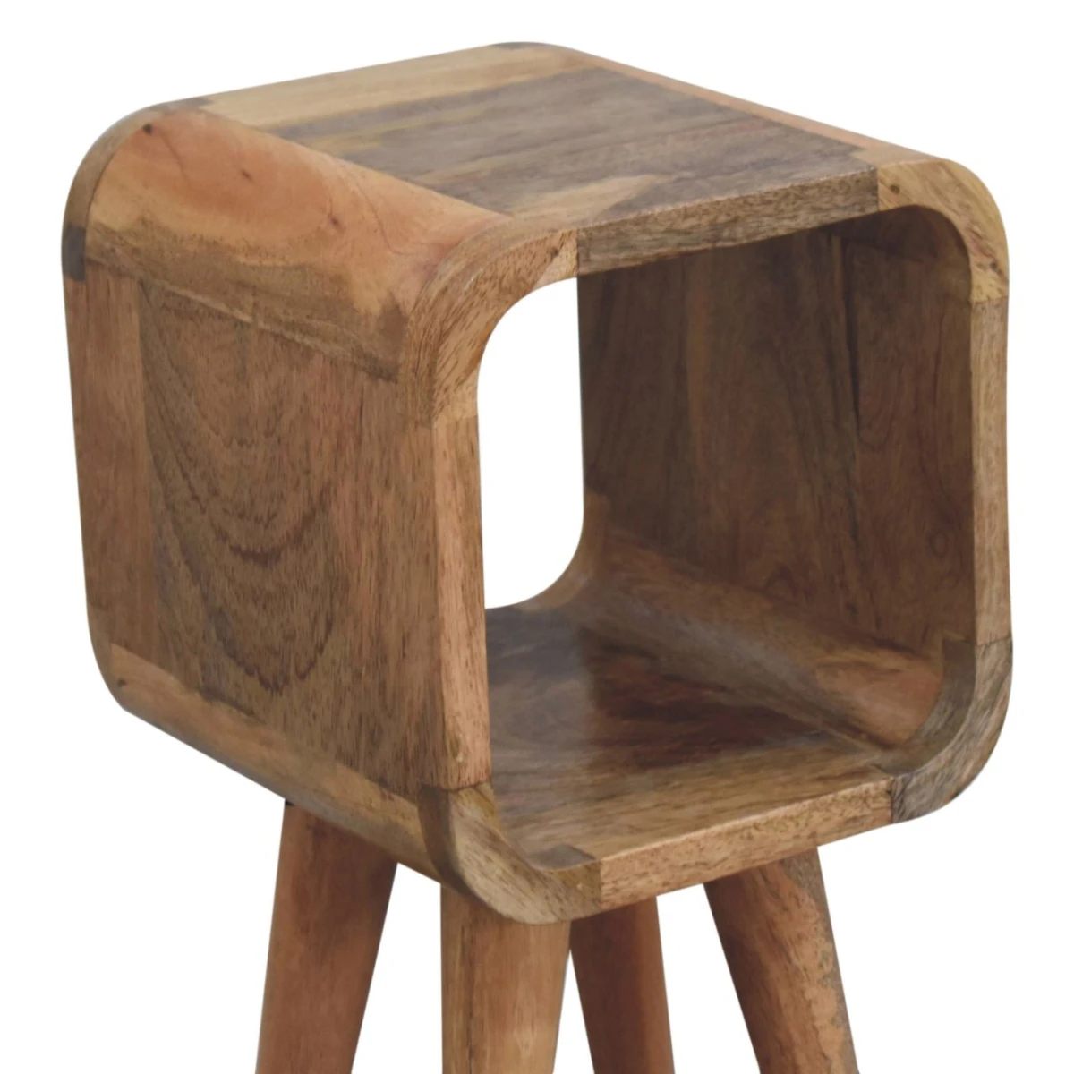 Artisan Furniture Artisan Bedside Table Mini Open Curve Mango Wood - Bedside Table